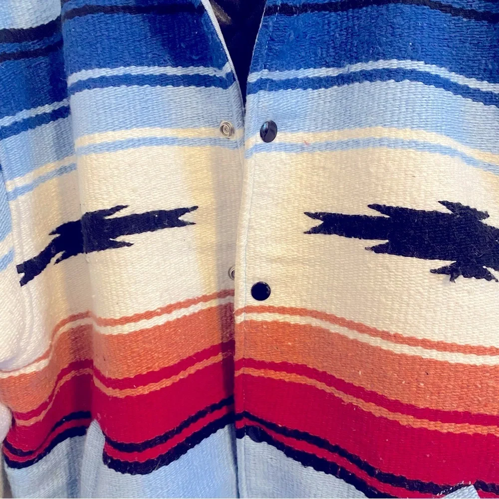 Like New Supreme Taxcala Blanket Men’s Jacket In Light Blue - Size L - Picture 4 of 16